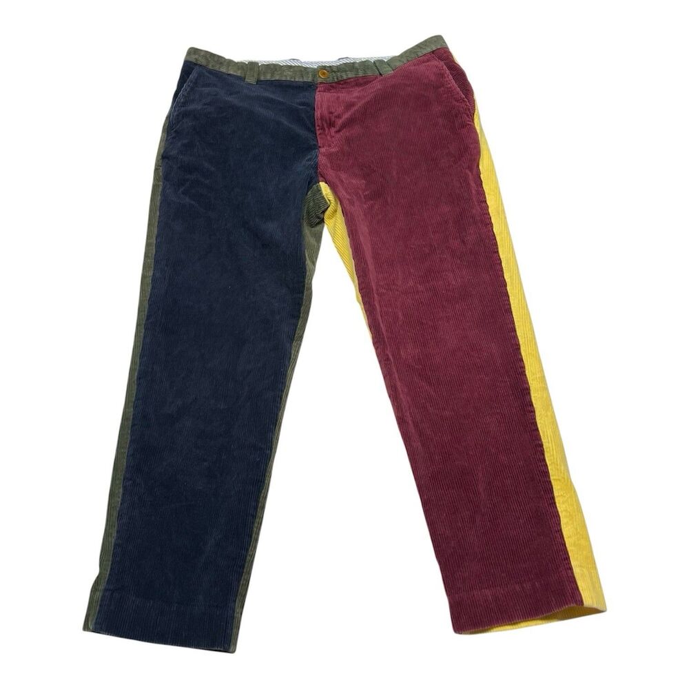 Vintage Brooks Brothers Clark Fit Corduroy Pants Colorblock 40x30